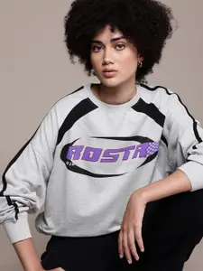 The Roadster Lifestyle Co. Brand Logo Printed Pullover Sweatshirt