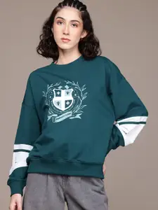 The Roadster Lifestyle Co. Printed Relaxed Sweatshirt