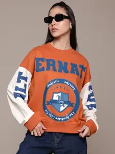 The Roadster Lifestyle Co. Printed Relaxed Sweatshirt