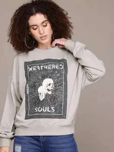 The Roadster Lifestyle Co. Printed Relaxed Fit Sweatshirt