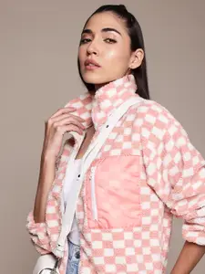 Roadster The Lifestyle Co. Fleece Checked Sweatshirt