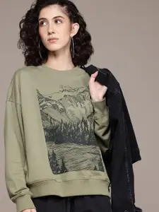 The Roadster Lifestyle Co. Printed Pullover Sweatshirt