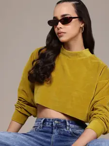 The Roadster Lifestyle Co. Fleece Crop Sweatshirt