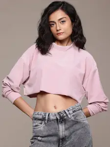 Roadster The Lifestyle Co. High Neck Crop Sweatshirt