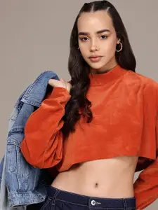 The Roadster Lifestyle Co. Fleece Crop Sweatshirt