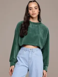 The Roadster Lifestyle Co. Fleece Crop Sweatshirt