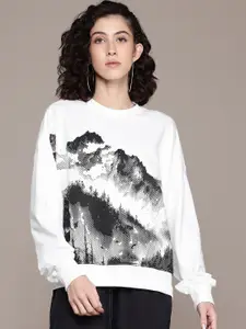 The Roadster Lifestyle Co. Printed Pullover Sweatshirt