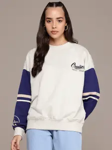 The Roadster Lifestyle Co. Contrast Sleeves Sweatshirt