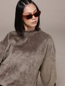 The Roadster Lifestyle Co. Faux Fur Relaxed Sweatshirt