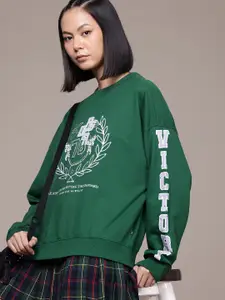 The Roadster Lifestyle Co. Printed Relaxed Fit Sweatshirt