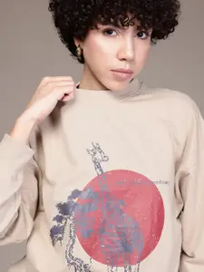 The Roadster Lifestyle Co. Printed Relaxed Sweatshirt