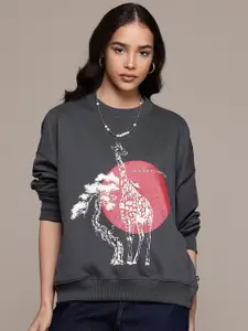 Roadster Women Printed Sweatshirt