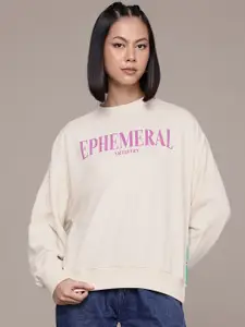 The Roadster Lifestyle Co. Women Printed Relaxed Fit Sweatshirt