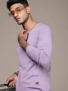 The Roadster Life Co. Solid V-Neck Pullover