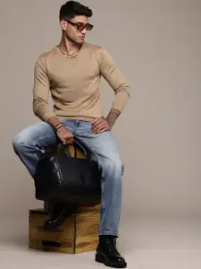 The Roadster Life Co. V-Neck Knitted Pullover Sweaters