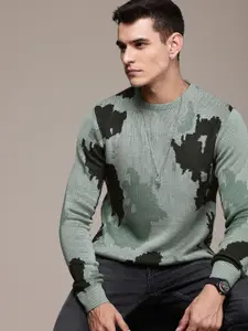 The Roadster Life Co. Self-Design Abstract Pullover Sweater