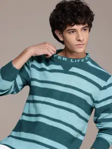 The Roadster Lifestyle Co. Striped Acrylic Pullover