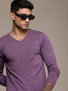 The Roadster Life Co. V-Neck Knitted Pullover Sweaters