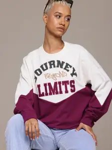 The Roadster Lifestyle Co. Women Printed Crop Sweatshirt