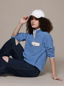 The Roadster Lifestyle Co. Mock Collar Fleece Sweatshirt