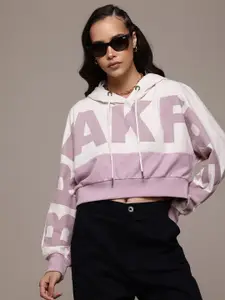 The Roadster Lifestyle Co. Women Printed Hooded Sweatshirt