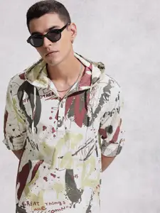 WROGN Pure Cotton Graphic Printed Casual Shirt