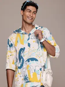 WROGN Pure Cotton Graphic Printed Casual Shirt