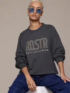 The Roadster Lifestyle Co. Women Printed Sweatshirt