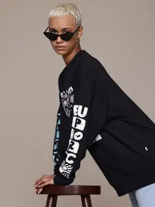 The Roadster Lifestyle Co. Women Printed Sweatshirt