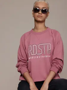 The Roadster Lifestyle Co. Printed Raglan Sleeve Sweatshirt