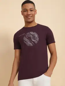 Allen Solly Men Abstract Slim Fit Tshirts