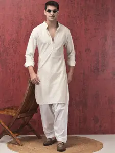 FAUSTO Men Embroidered Round Toe Memory Foam Mojaris