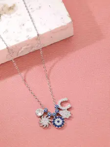 KAI JEWEL 92.5 Sterling Silver Rhodium-Plated Cubic Zirconia Necklace