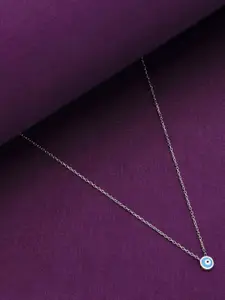 KAI JEWEL 92.5 Sterling Silver Cubic Zirconia Rhodium Plated Necklace