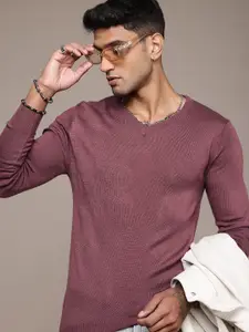 The Roadster Life Co. V-Neck Knitted Pullover Sweaters