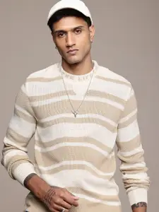 The Roadster Life Co. Knitted Striped Pullover Sweater