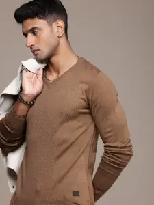 The Roadster Life Co. V-Neck Knitted Pullover Sweaters