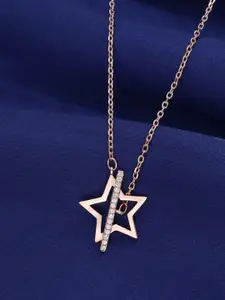 KAI JEWEL 92.5 Sterling Silver Rose Gold-Plated Necklace