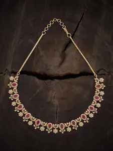 Kushal's Fashion Jewellery Gold-Plated Zircon  Necklace