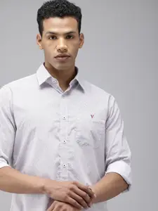 Van Heusen Sport Slim Fit Micro Ditsy Printed Pure Cotton Casual Shirt