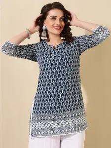 AKIMIA Ethnic Motifs Embroidered Chikankari Kurti