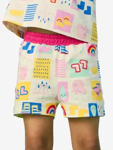 The Souled Store Girls Printed Peppa Pig Shorts