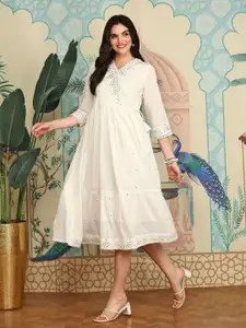 Ishin Layered A-Line Cotton Dress