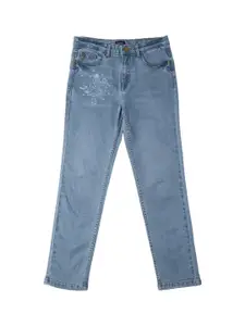 Allen Solly Junior Boys Skinny Fit Mid-Rise Clean Look Printed Stretchable Jeans