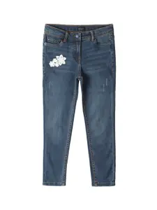 Allen Solly Junior Girls Skinny Fit Low Distress Light Fade Jeans