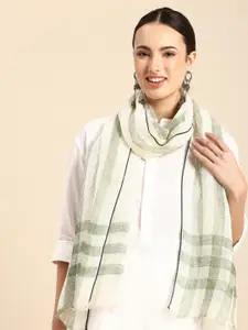 ASVA Checked Linen Scarf