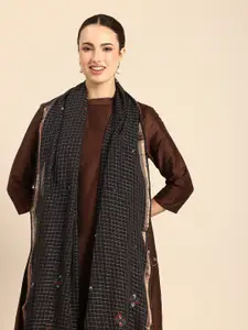 ASVA Women Checked Jamdani Scarf