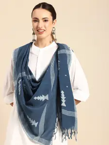 ASVA Women Geometric Woven Jamdani Scarf