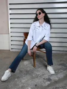 High Star Classic Spread Collar Cotton Oversized Casual Shirt