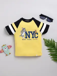 Happy Faces Boys Tom & Jerry Printed Pure Cotton T-shirt